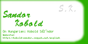 sandor kobold business card